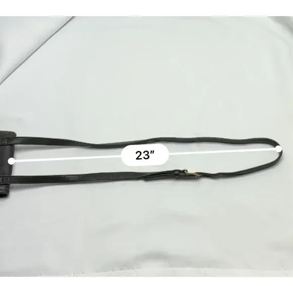 Coach Vintage Leather Crossbody Black Turnlock NYC 9378 Mini Purse Distressed - Picture 11 of 13